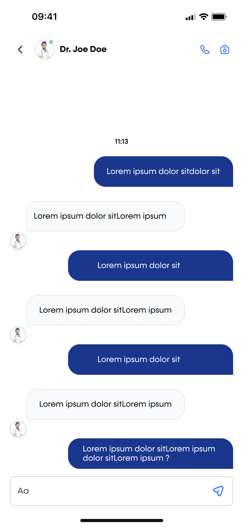 Chat avec professionnel de santé