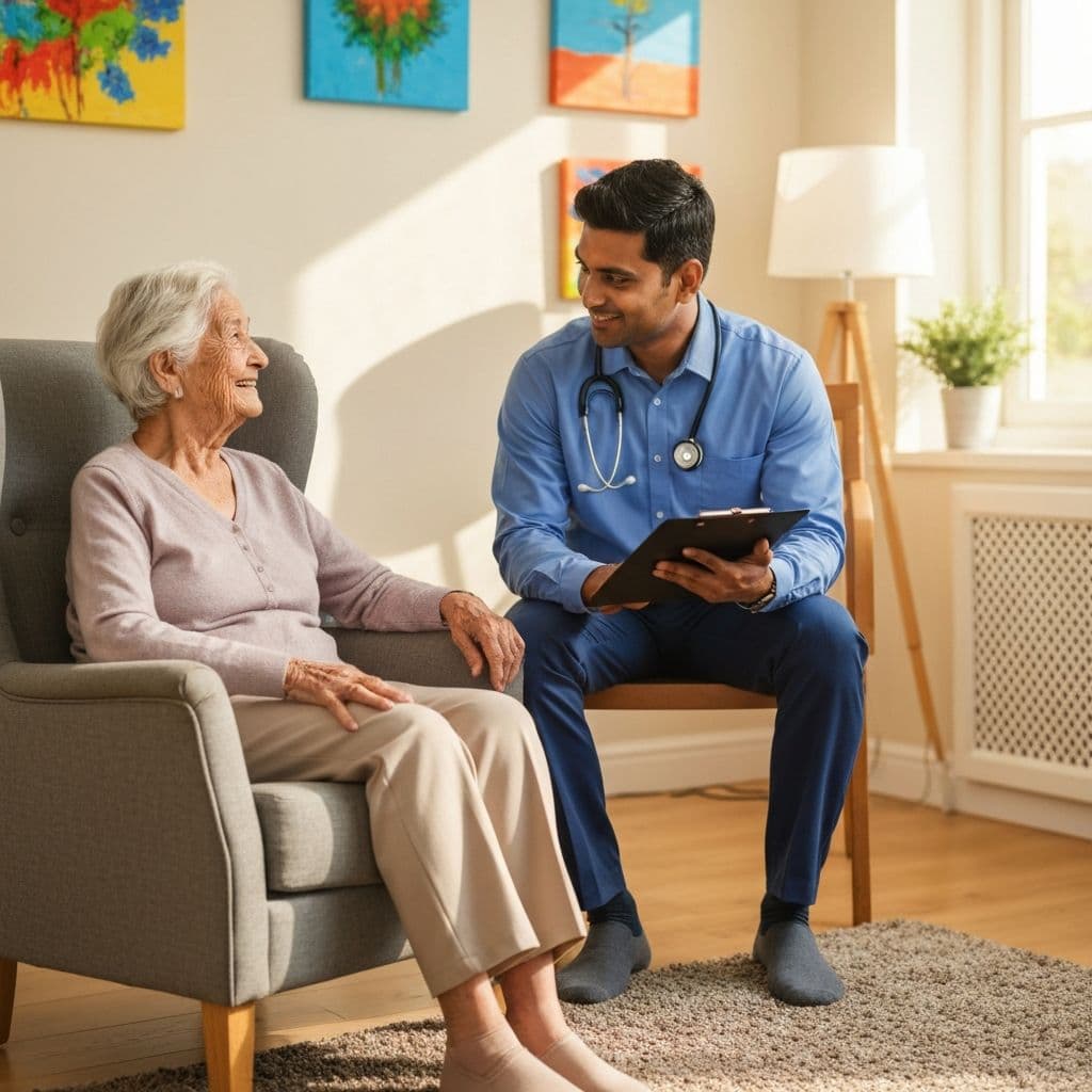 Patient receiving care